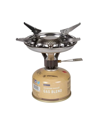 Газовая горелка Stansport Iso‑Butane походная, серебристая