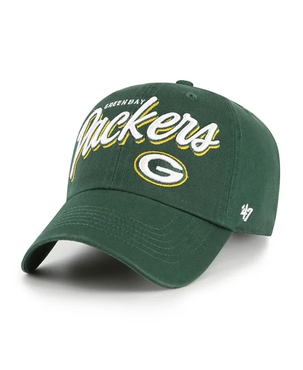 Женская шапка с регулируемой посадкой Ariana Clean Up от бренда Green Bay Packers 47-го года выпуска, зеленая
