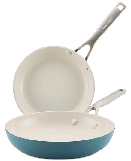 Набор сковород KitchenAid 2 шт., анодированные, синий