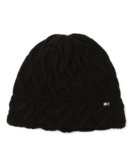 Мужская вязаная шапка Tommy Hilfiger Wide Cable Cuff, черная