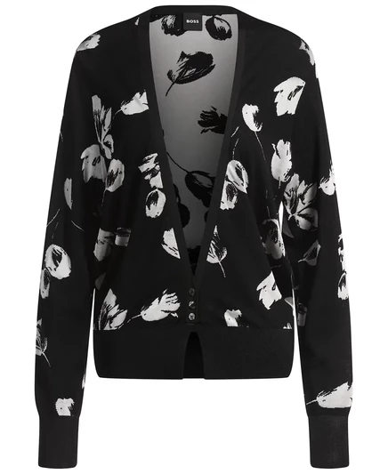 Женский кардиган из смеси мериносовой шерсти Hugo Boss open misc