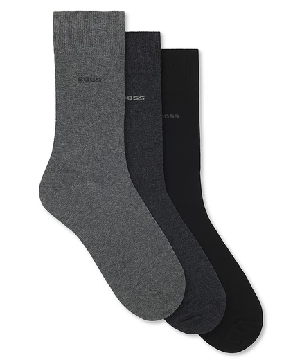 Мужские носки из гребенчатой хлопчатобумажной смеси Hugo Boss, 3 упаковки multi