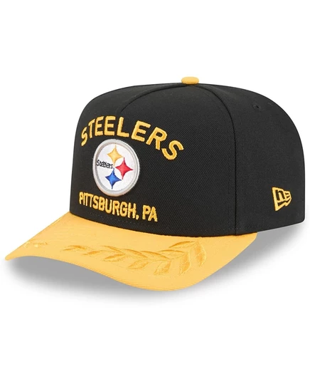 Мужская кепка New Era 9FIFTY Steelers, черно‑желтая