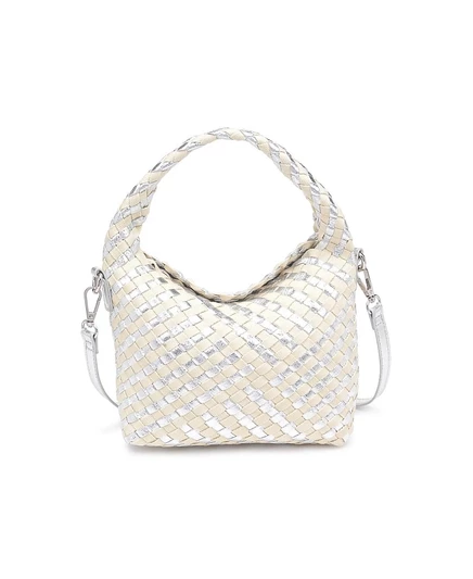 Серебряное плетеное платье Moda Luxe через плечо из жасмина