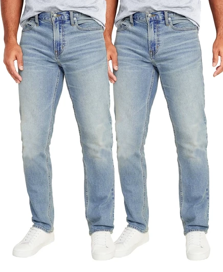 Мужские джинсы blu rock flex stretch slim straight, 2 шт., синие