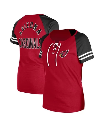 Женская футболка New Era Cardinals с шнуровкой, красная