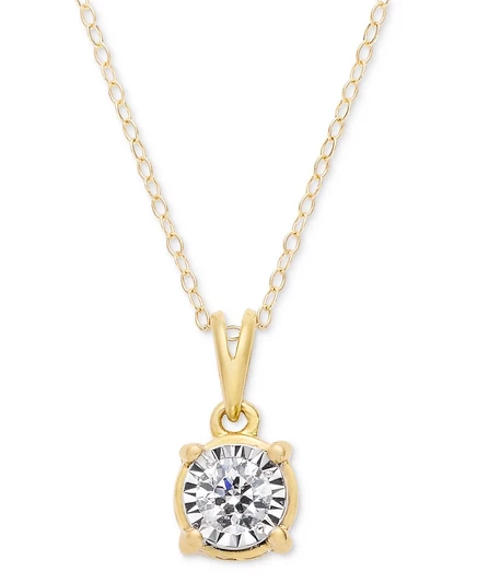 Колье TruMiracle Diamond 18″, желтое золото