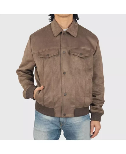  Мужская куртка-бомбер Blake из микроволокна Slim Fit Casual Softshell Coat earthstone