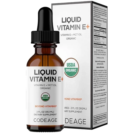 Жидкий витамин E Codeage Liquid Vitamin E+, органический, 59 мл