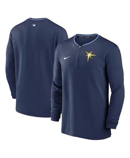 Мужская толстовка Nike Tampa Bay Rays Authentic полузип, синяя