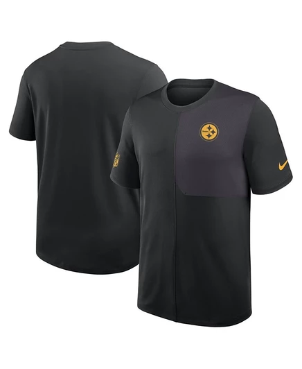 Мужская тренерская футболка Nike Pittsburgh Steelers Sideline UV, черная