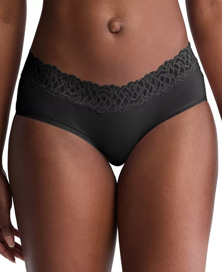 Женское хипстерское нижнее белье с кружевной отделкой Calvin Klein QF7932 black