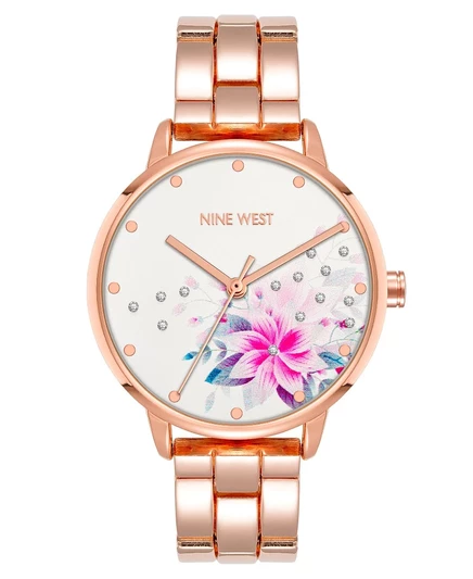 Женские кварцевые часы Nine West, 36 мм, розовое золото