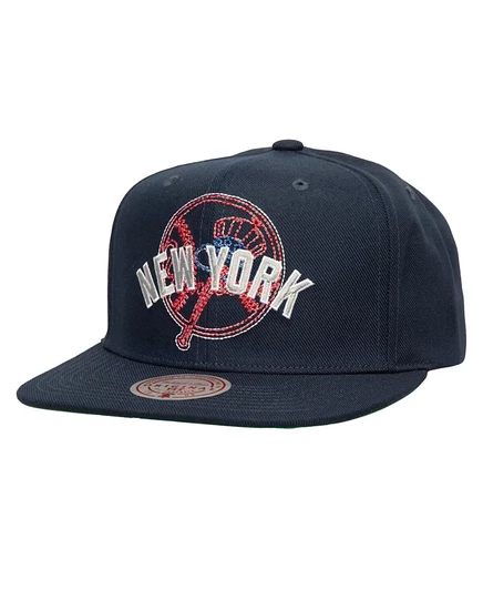 Мужская бейсболка Mitchell & Ness New York Yankees Double Up, синяя