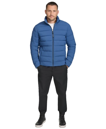  Мужская стеганая водостойкая куртка-фугу Infinite Stretch blue