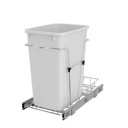 Выдвижное ведро Rev-A-Shelf RV-12KD-11C S, белое