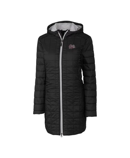 Женское длинное пальто Cutter & Buck Montana Grizzlies Rainier PrimaLoft Eco с капюшоном черного цвета от Cutter & Buck black