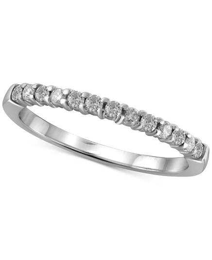Кольцо Macy's с бриллиантами 1/4 ct в 10k белом золоте