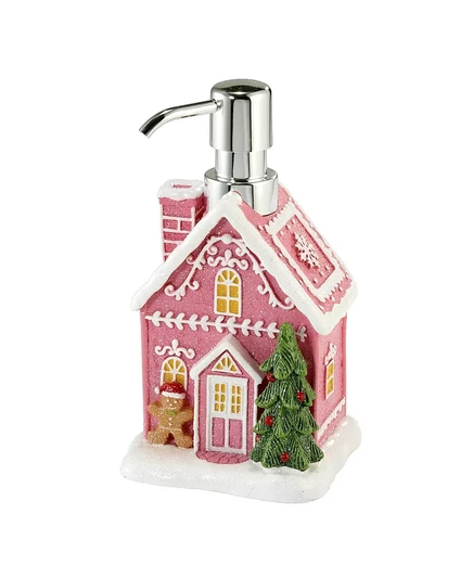 Диспенсер Avanti Sparkle House из смолы в форме дома, розовый