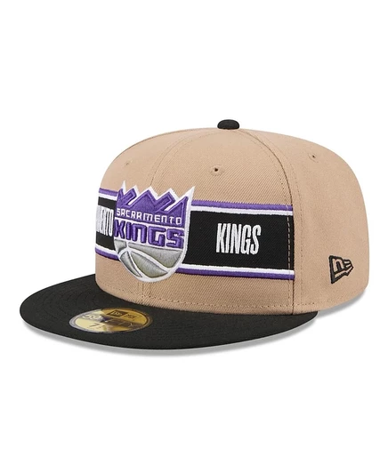 Мужская кепка New Era 59FIFTY Kings, бежево-черная