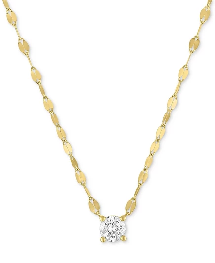 Колье Forever Grown Diamonds 0,25 карат, позолота 14K