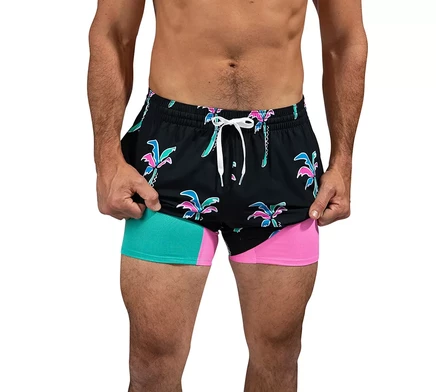  Мужские быстросохнущие плавки The Havana Nights длиной 5-1/2 дюйма с подкладкой Boxer Brief black - pattern base