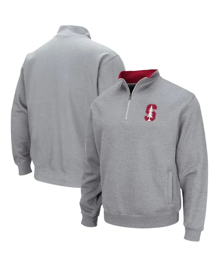 Мужская куртка на молнии с логотипом Stanford Cardinal Tortugas для мужчин heather gray
