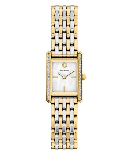 Женские кварцевые часы Tory Burch The Eleanor Small с двумя стрелками из нержавеющей стали, 22 мм