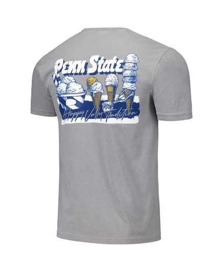 Мужская и женская серая футболка Penn State Nittany Lions Hyper Local Creamery в шахматном порядке от Image One для мужчин и женщин gray