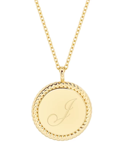 Подвеска с инициалом Чарли, покрытая 14-каратным золотом brook & york gold-plated - j