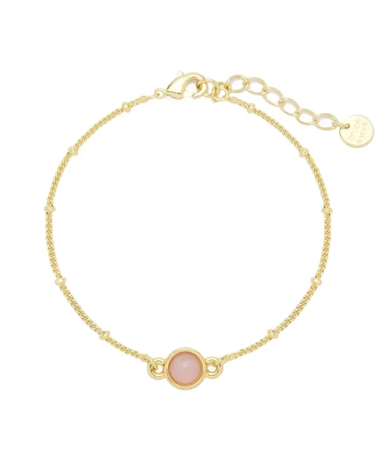 Браслет Brook & York Nola с розовым кварцем, золотистый