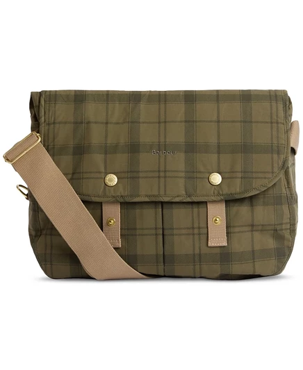 Мужская сумка через плечо Barbour Transport Reiver хлопковая, зеленая