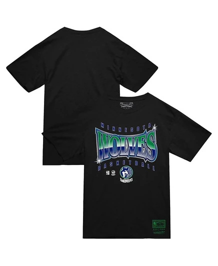 Мужская футболка Mitchell & Ness Timberwolves, черная