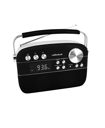 Радиоприемник RadioShack винтажный AM/FM с Bluetooth, черный