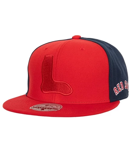 Мужская приталенная кепка Mitchell & Ness Red Boston Red Sox Bases Loaded