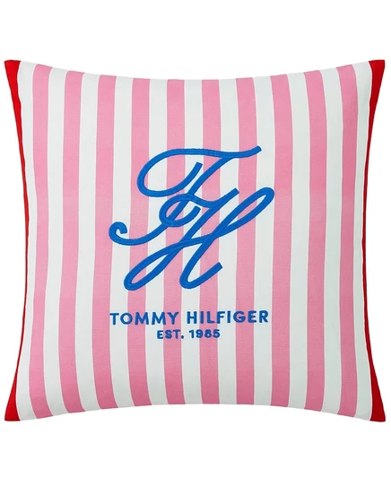 Декоративная подушка из хлопка в полоску Tommy Hilfiger Beachfront, розовая, 20 x 20 дюймов