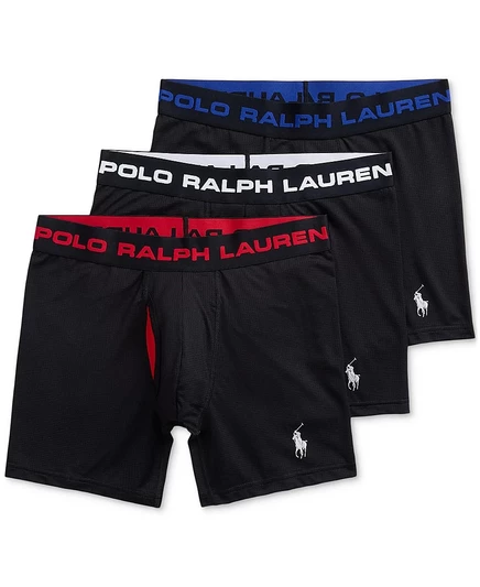 Мужские боксер-брифы Polo Ralph Lauren набор 3 шт., черные