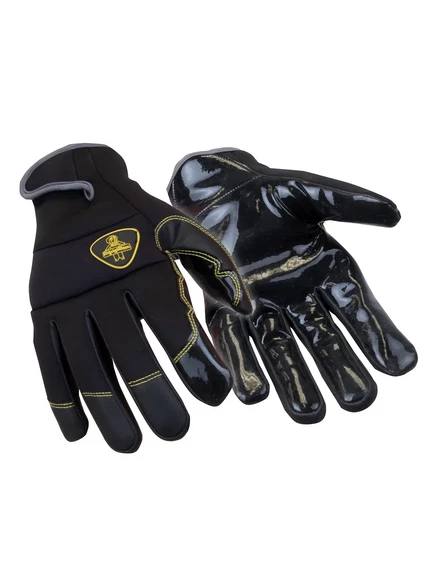 Мужские перчатки RefrigiWear Grip Gladiator с силиконовым покрытием, черные
