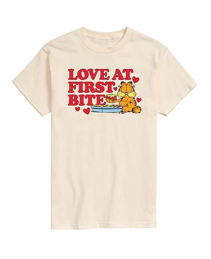 Мужская футболка Airwaves с принтом Garfield Love At First Bite, кремовая