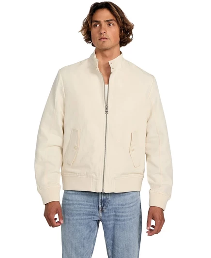 Мужская льняная куртка Guess Nolan Linen Harrington, бежевая