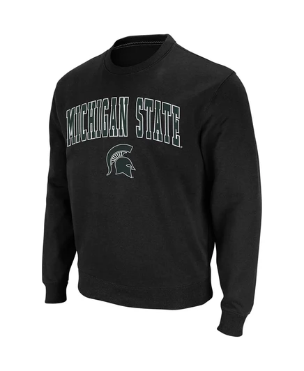 Мужская толстовка Colosseum Michigan State Spartans с круглым вырезом и логотипом Colosseum black