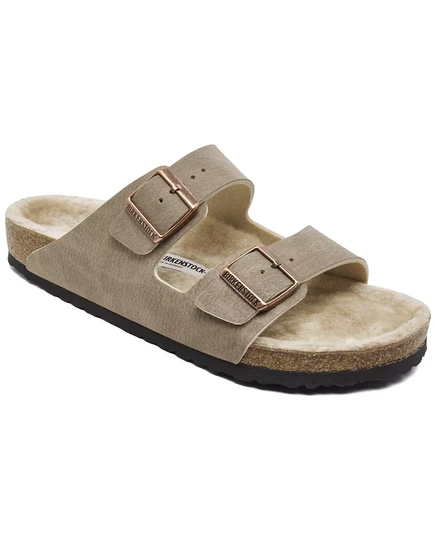 Мужские сандалии из овечьей шерсти Birkenstock Arizona Birkibuc от Finish Line beige