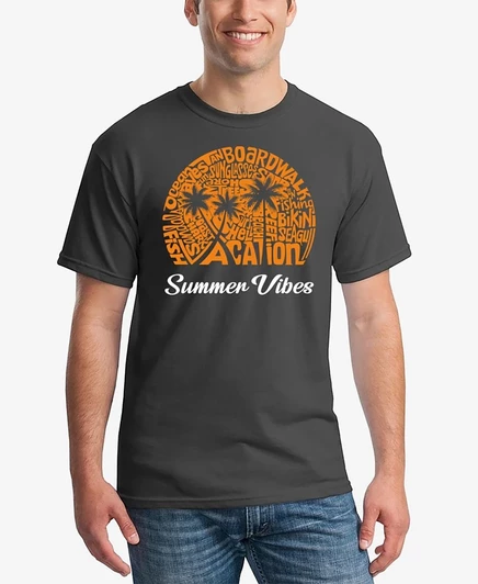 Мужская футболка LA Pop Art Summer Vibes, серая
