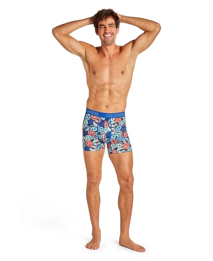 Мужские трусы-боксеры Joe Boxer из 4-х пакетов с микро-сеткой blue multi icons