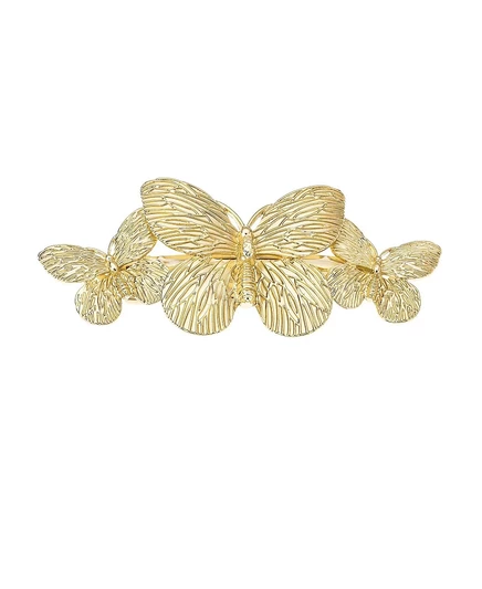 Золотистая заколка для волос ETTIKA Gimme Butterflies желтого цвета