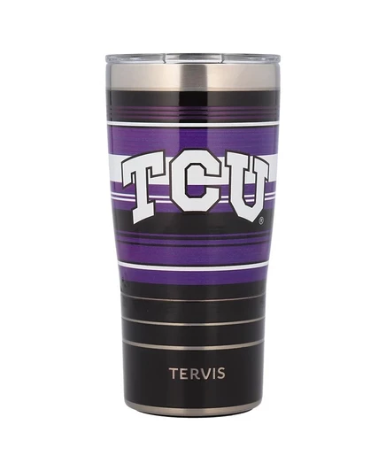 Стакан Tervis TCU с рогатыми лягушками, 20 унций. Стакан из нержавеющей стали в полоску Hype