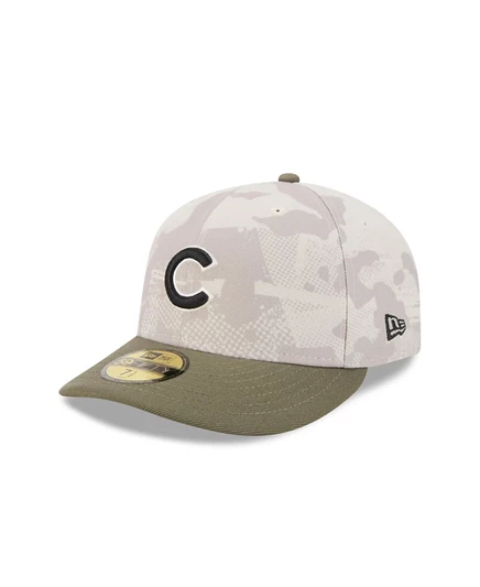 Мужская кепка New Era Chicago Cubs 59FIFTY 2025 Armed Forces Day, светло-бежево-оливковая