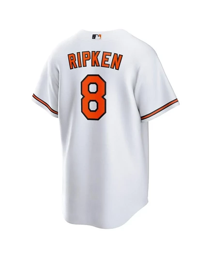 Мужская белая реплика игровой майки Nike Cal Ripken Jr. Baltimore Orioles в стиле ретро.