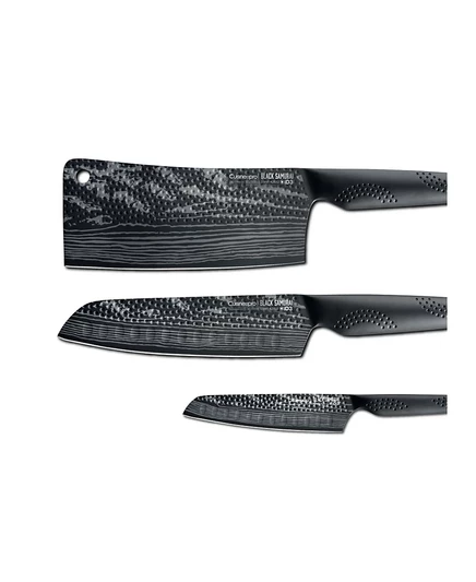Набор кухонных ножей Cuisinepro iD3 Black Samurai, черный