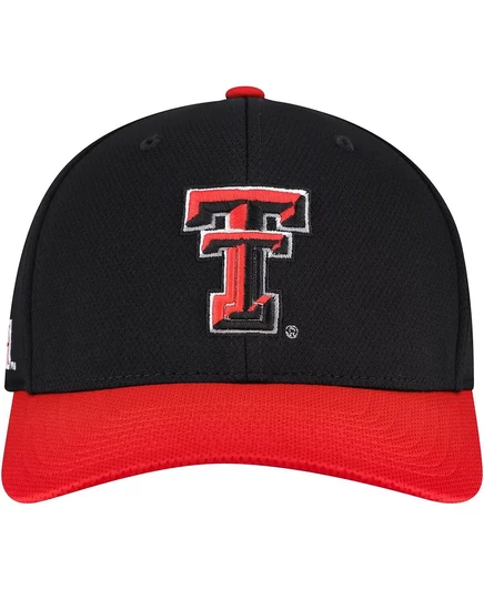 Мужская черно-красная кепка Texas Tech Red Raiders Reflex с вышитым принтом Flex от Top of the World black, red